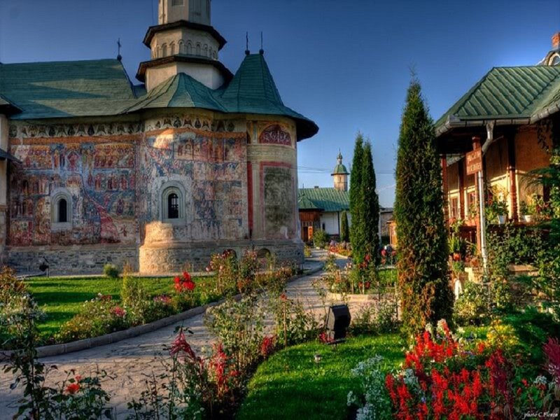 Painted Church Building — Green, Serene