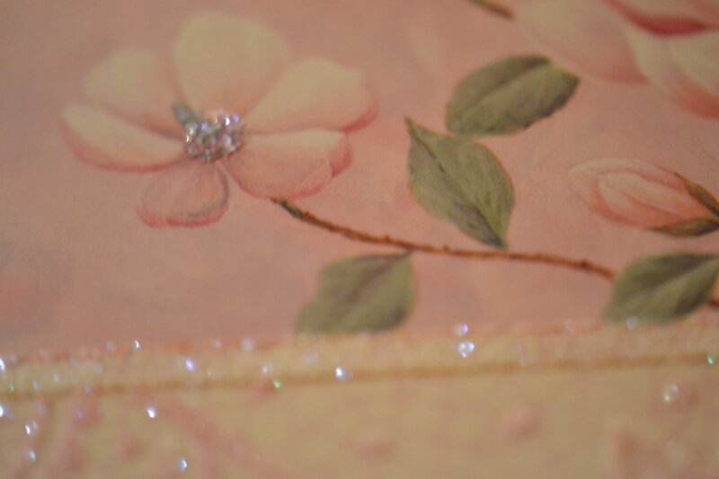 Painted Flower on Fabric