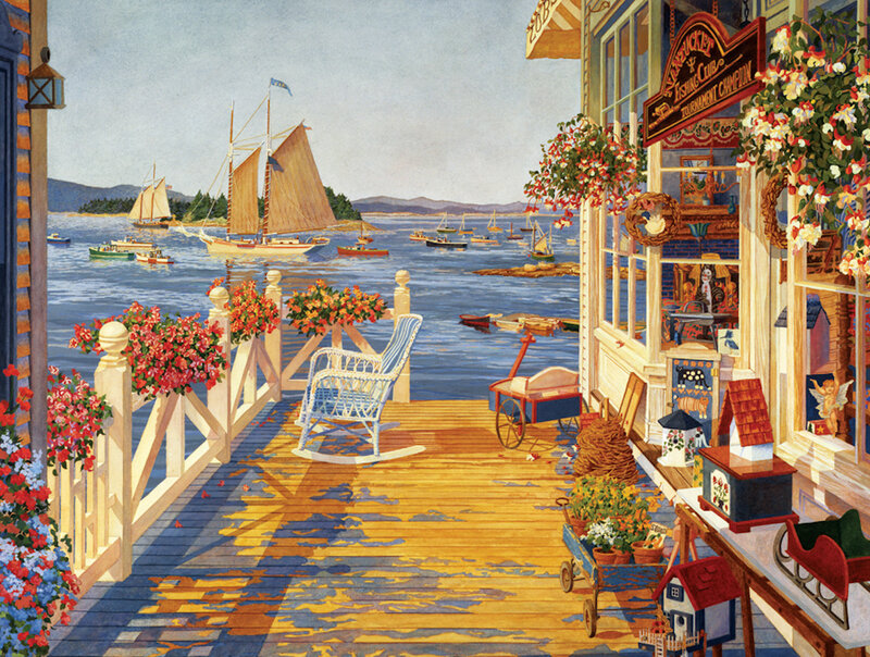 Painted Porch View