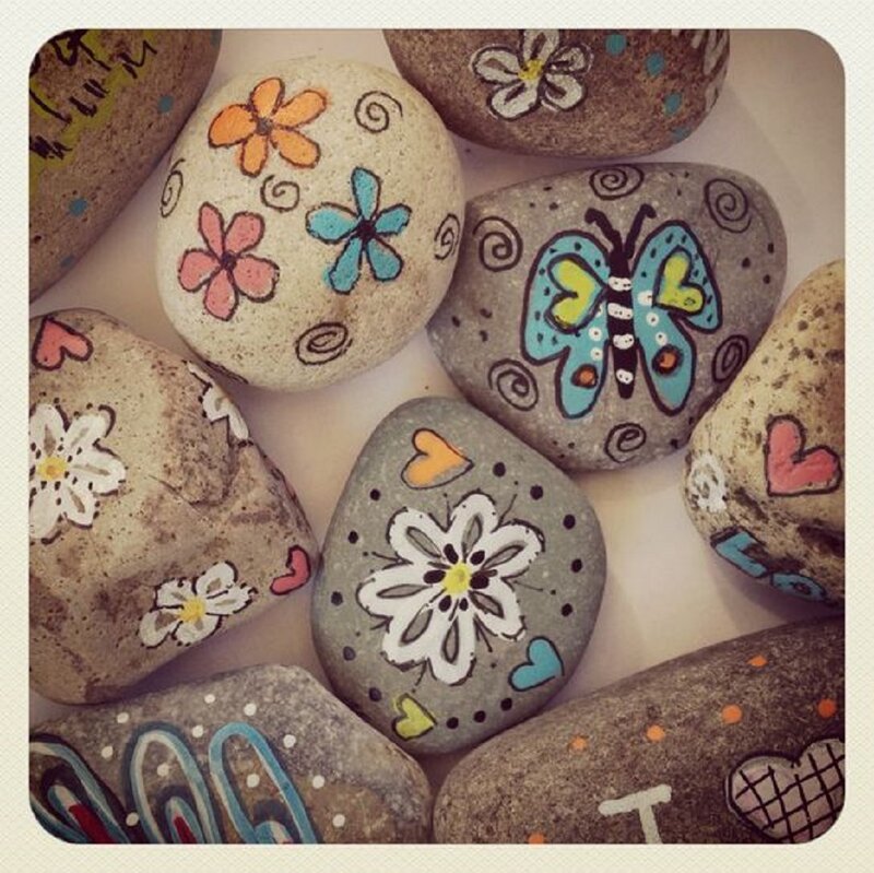 Painted Rocks with Designs
