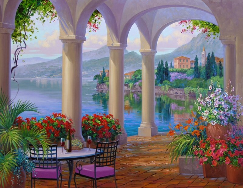 Painted Terrace View