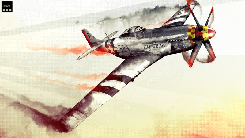 Painted Warplane in Flight — Gray