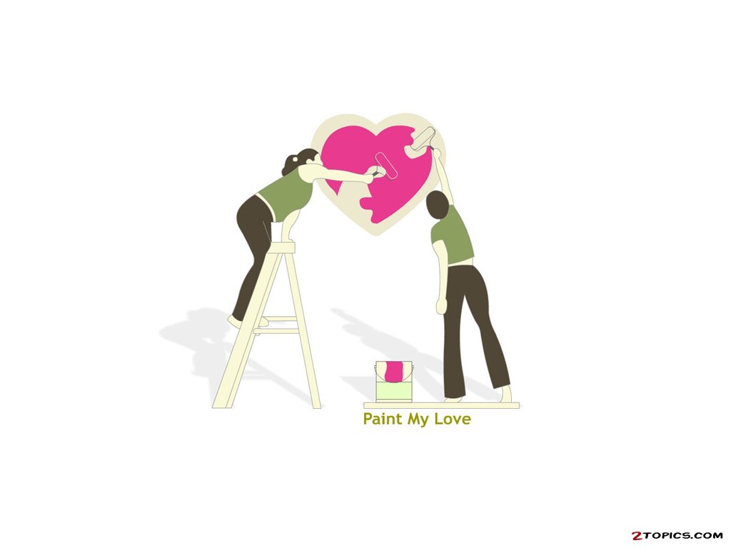 Painting a heart together