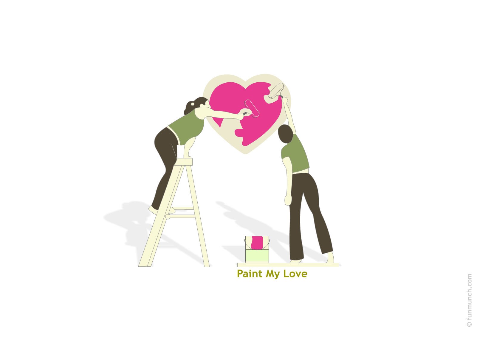 Painting a heart together