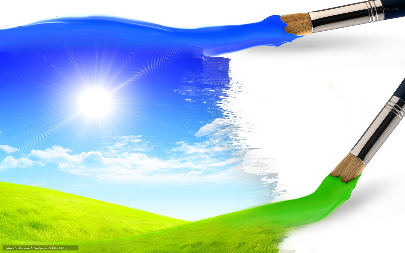 Painting a landscape with nature