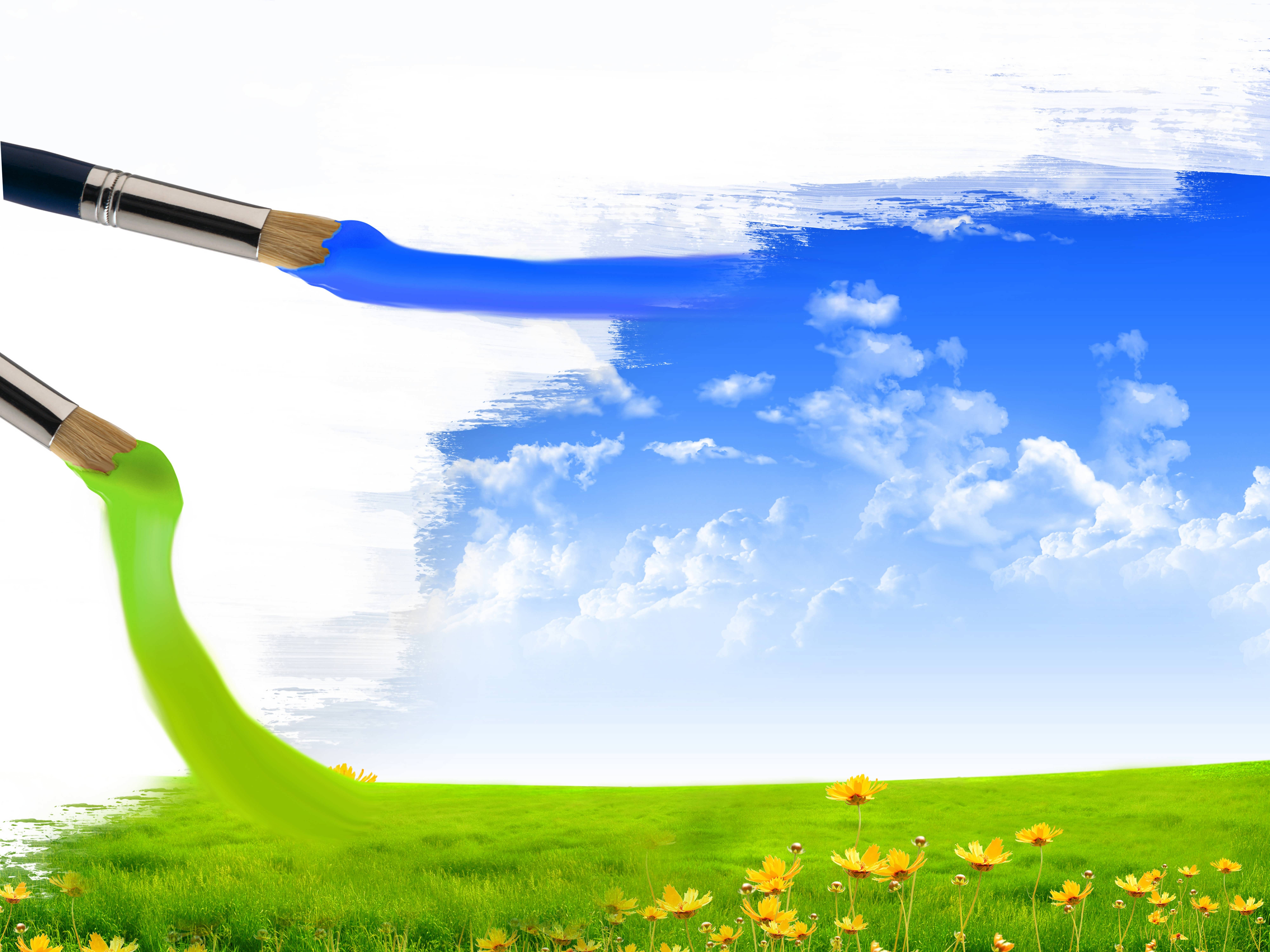 Painting a spring landscape