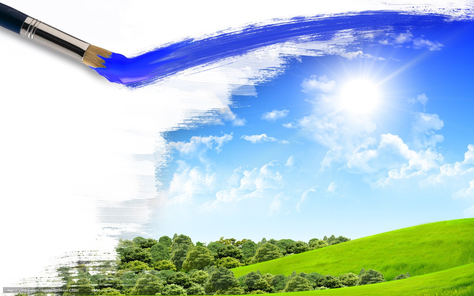 Painting a sunny landscape