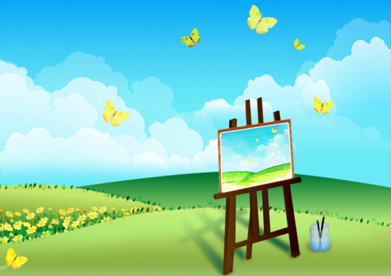 Painting a sunny landscape