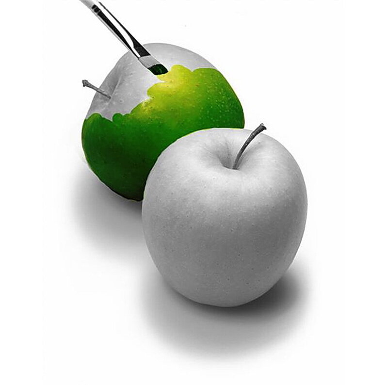 painting an apple green