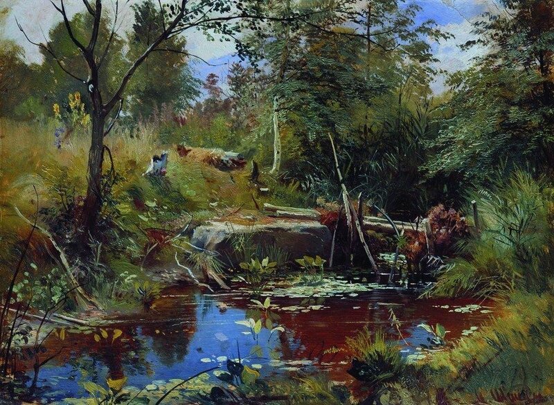 Painting of a Forest Pond