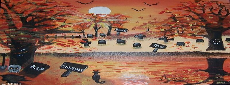 Painting of a Graveyard
