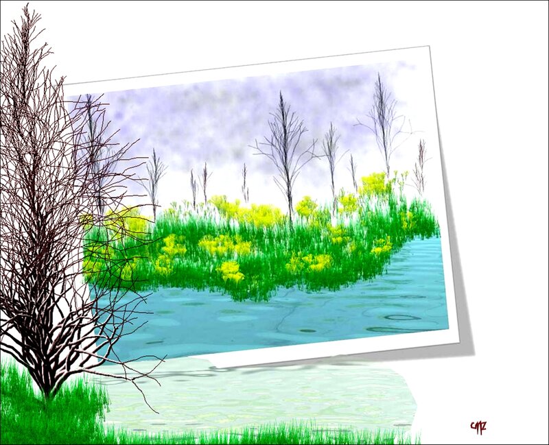 Painting of a Pond