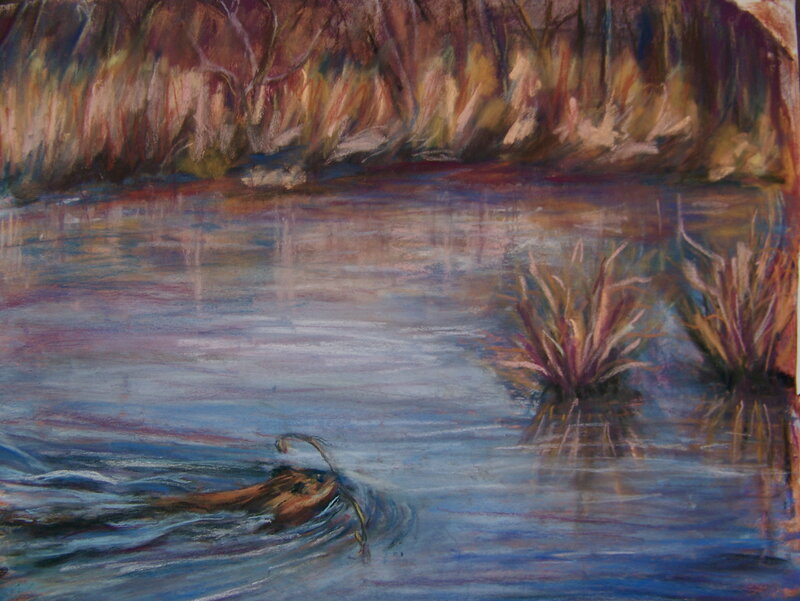 Painting of a river scene
