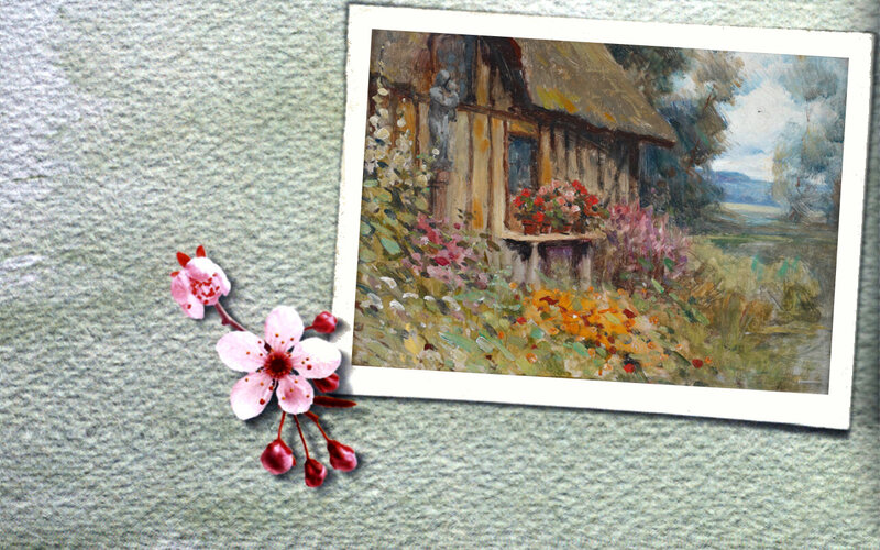 Painting of Cottage Garden