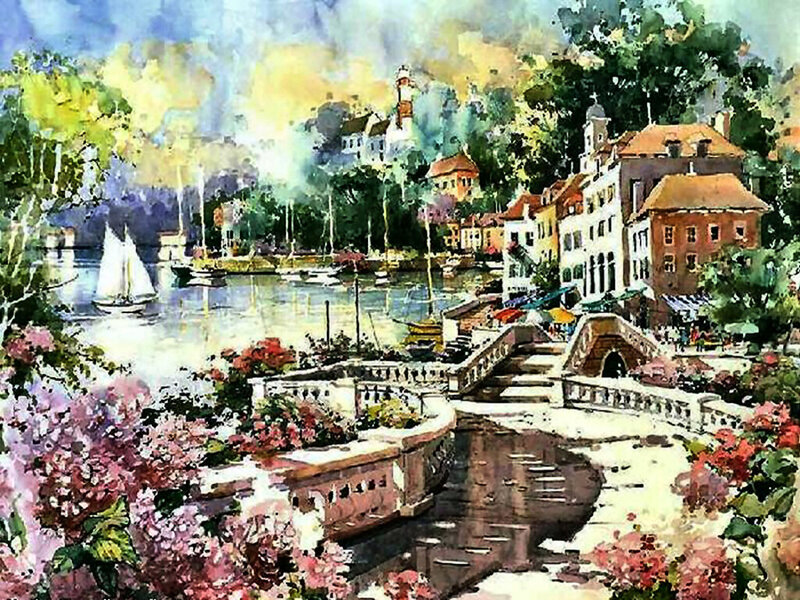 Painting of Harbor Town