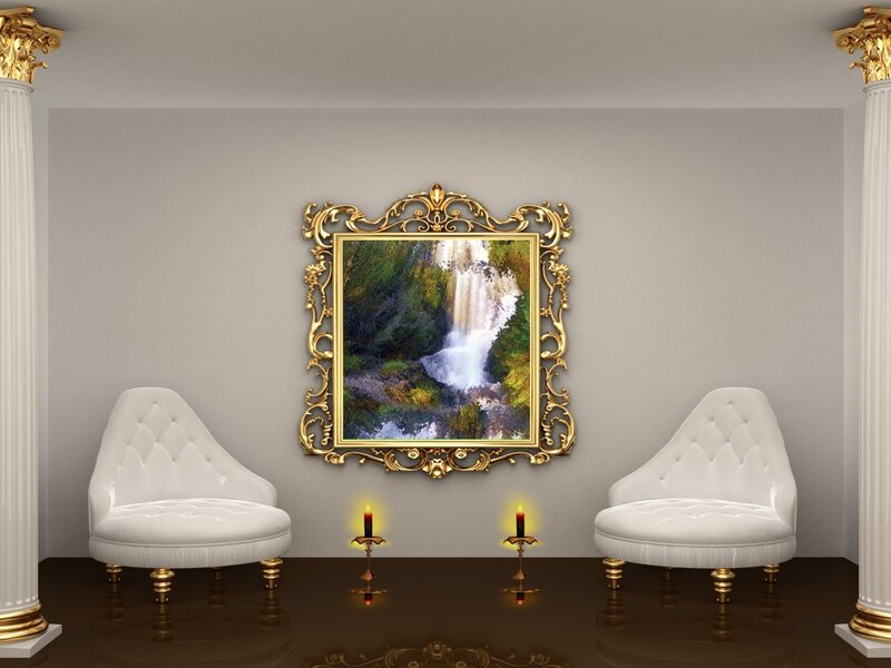 Painting of Waterfall