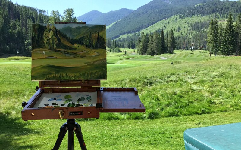 Painting on Easel