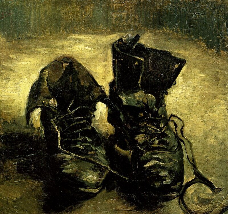 Pair of Worn Boots — Black
