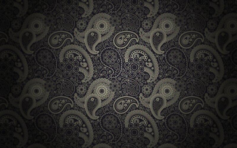 Paisley Pattern Design — Black, Dark