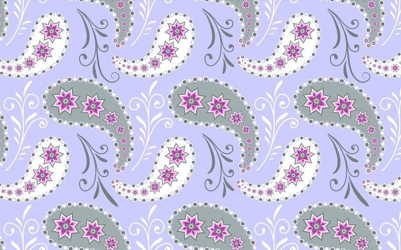 Paisley Pattern Design — Purple, Ornate