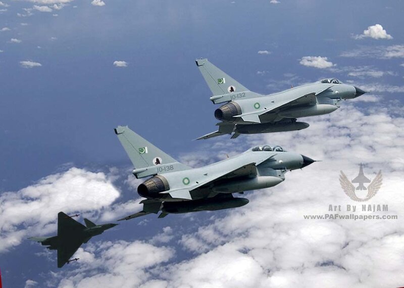Pakistan Air Force jets in formation
