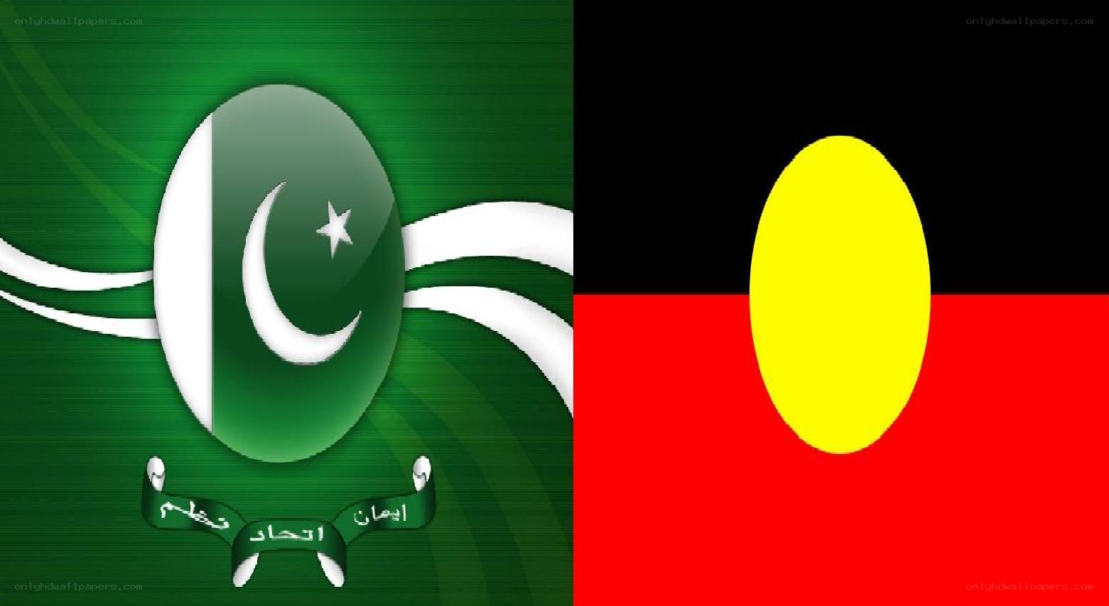 Pakistan and Aboriginal flags