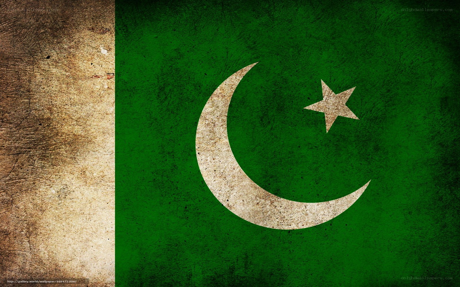 Pakistan flag with grunge texture