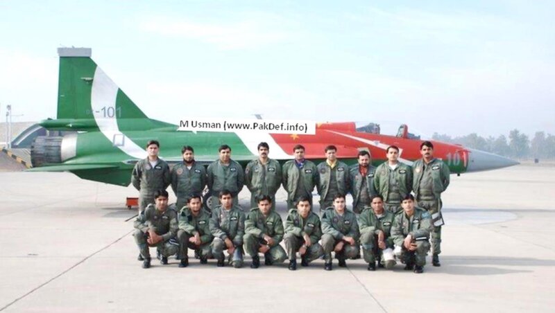 Pakistani Air Force pilots with jet