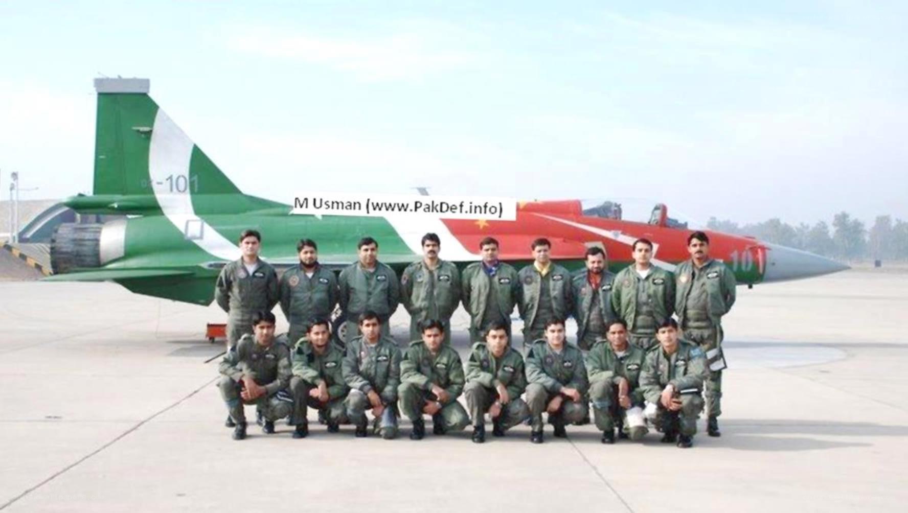Pakistani Air Force pilots with jet
