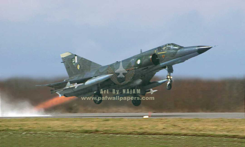 Pakistani fighter jet taking off