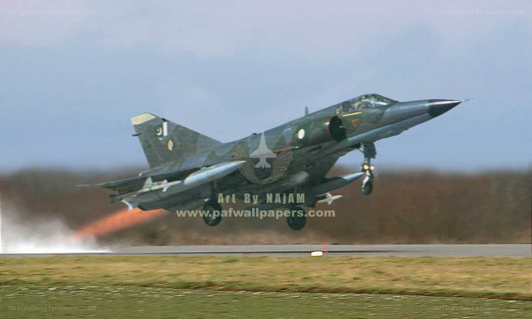 Pakistani fighter jet taking off