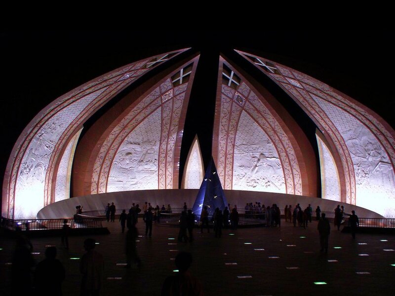 Pakistani Monument at Night — Black