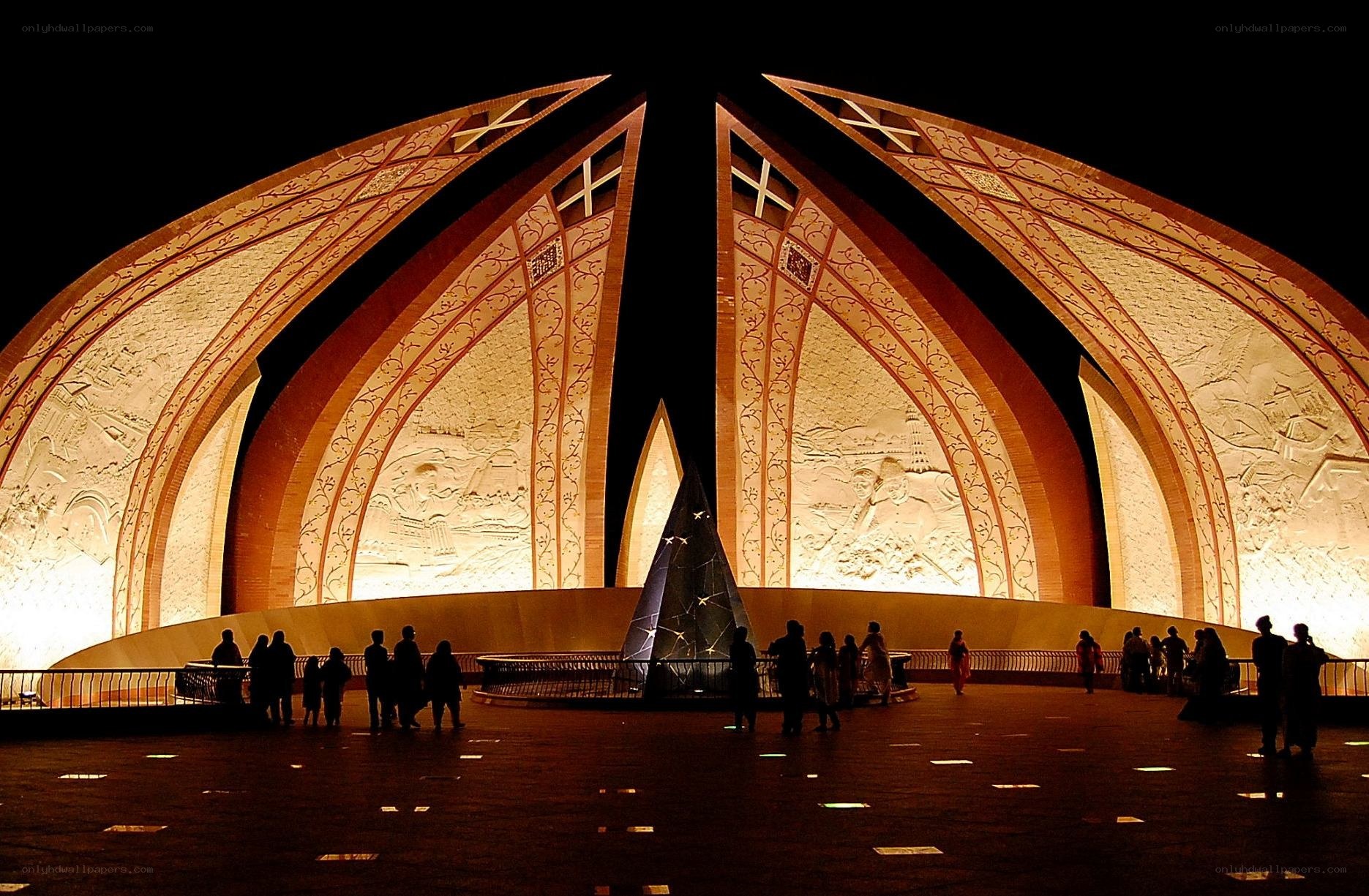 Pakistani Monument at Night