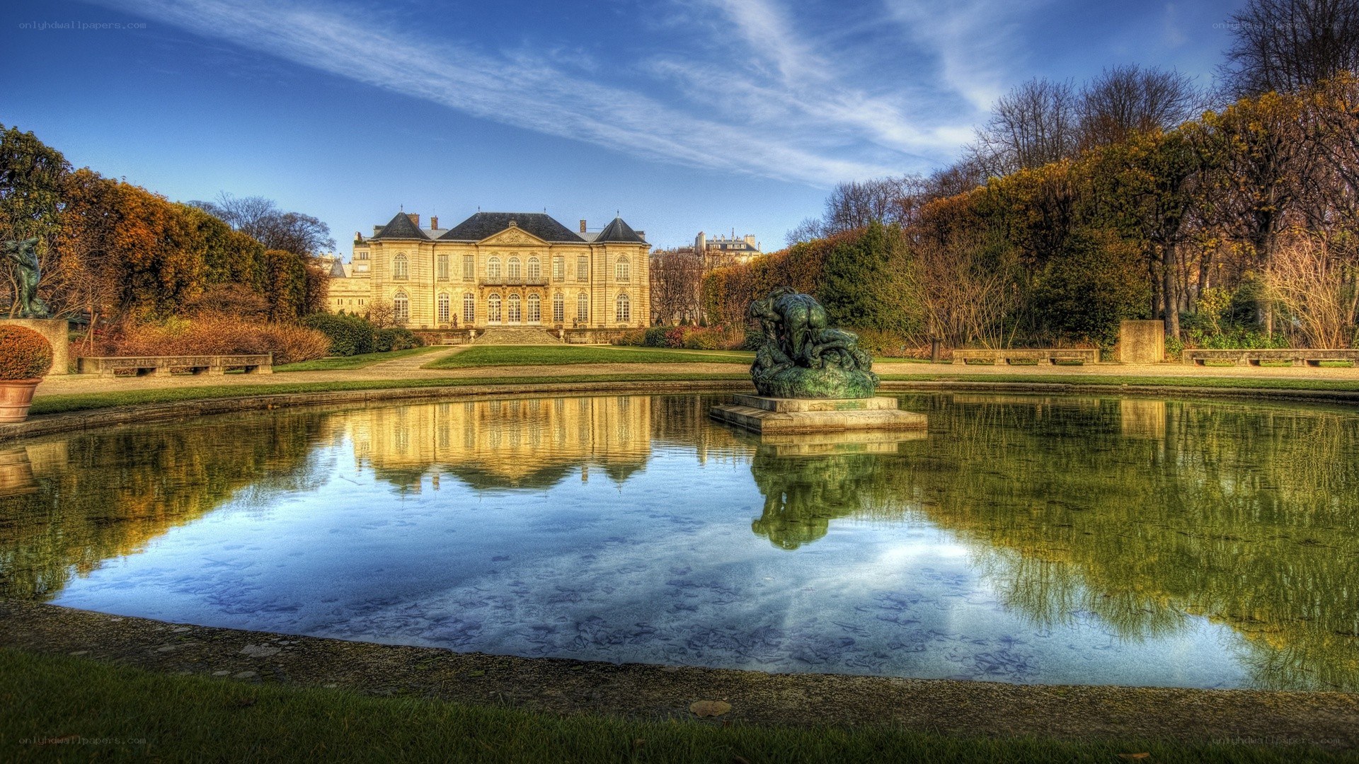 Palace and garden pond