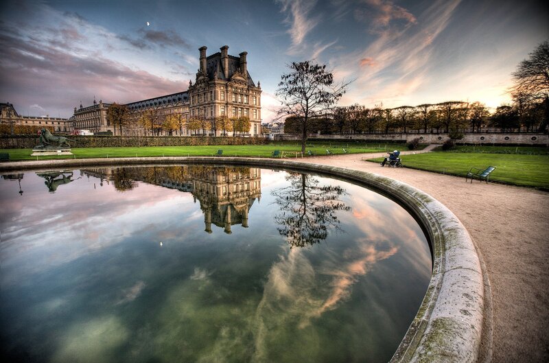 Palace and Pond Reflection