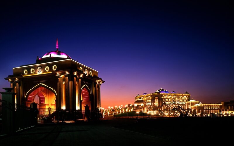 Palace at dusk
