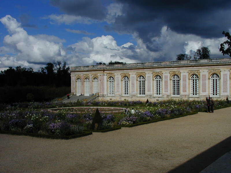 Palace garden with flowers