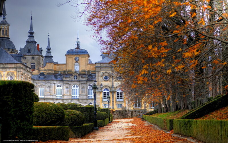 Palace in Autumn — Orange, Serene
