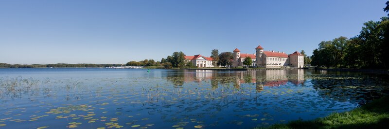 Palace on a lake in Poland