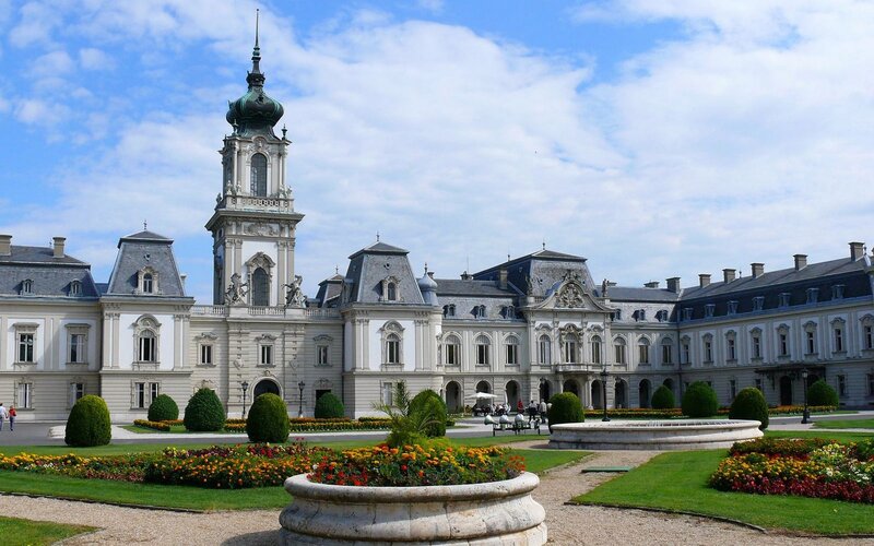 Palace with a tall tower
