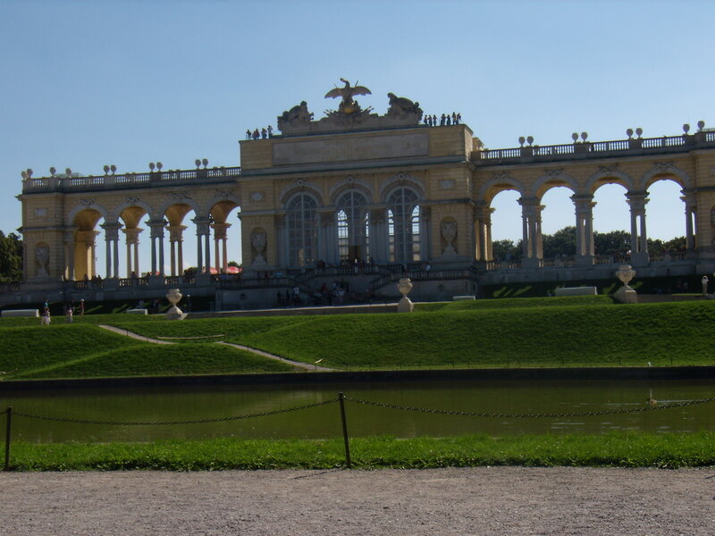 Palace with arched colonnade