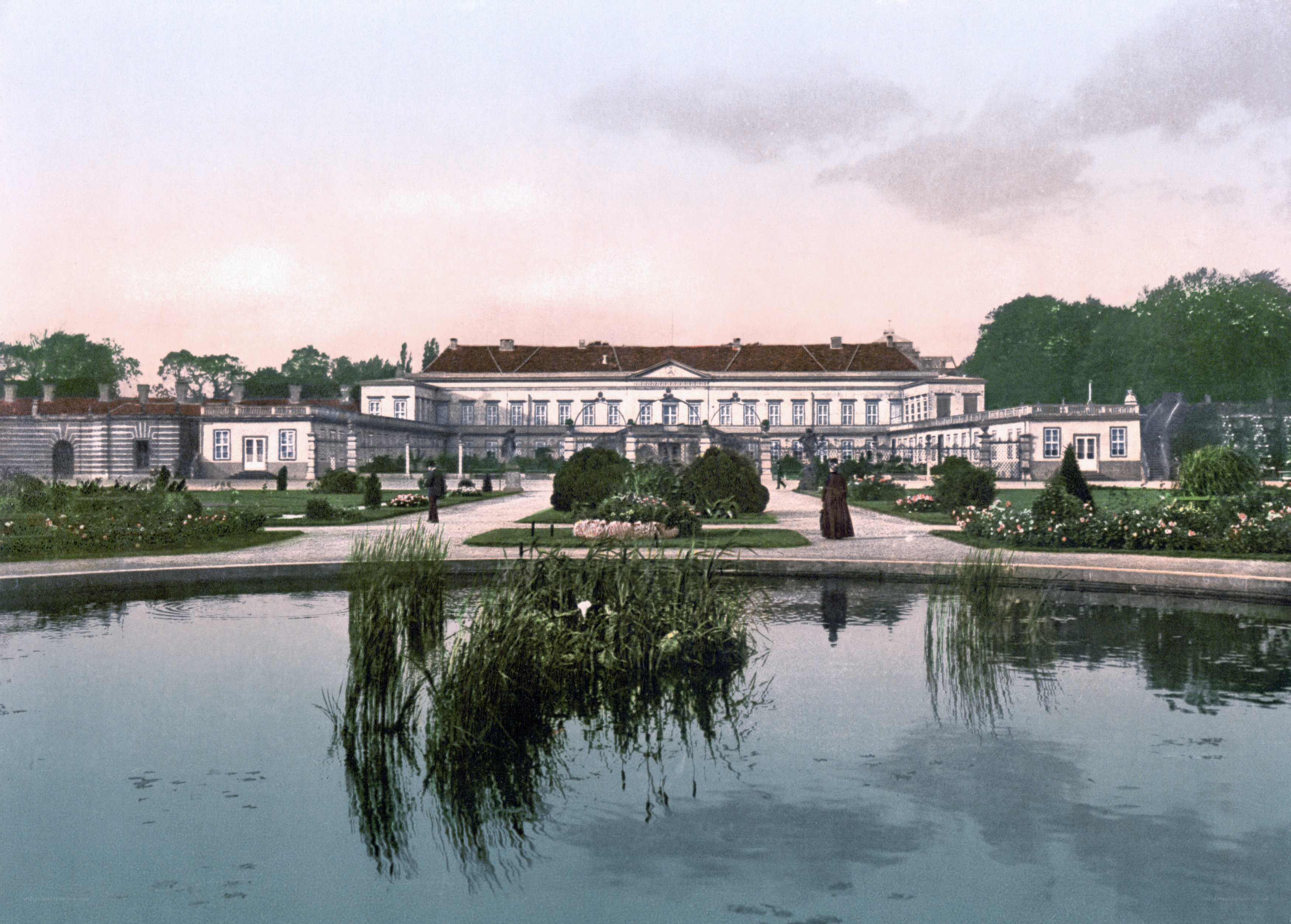 Palace with formal gardens
