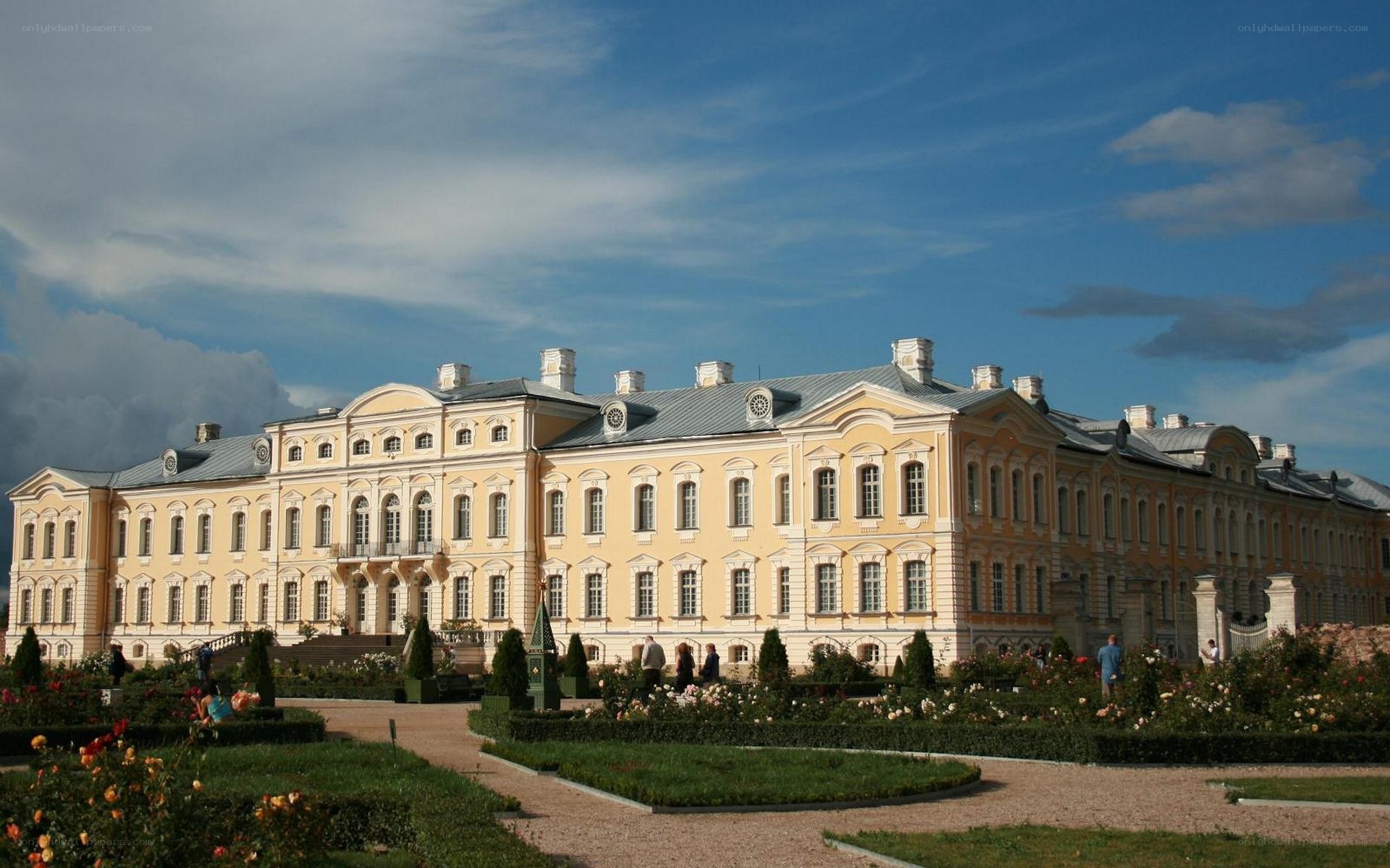 Palace with formal gardens
