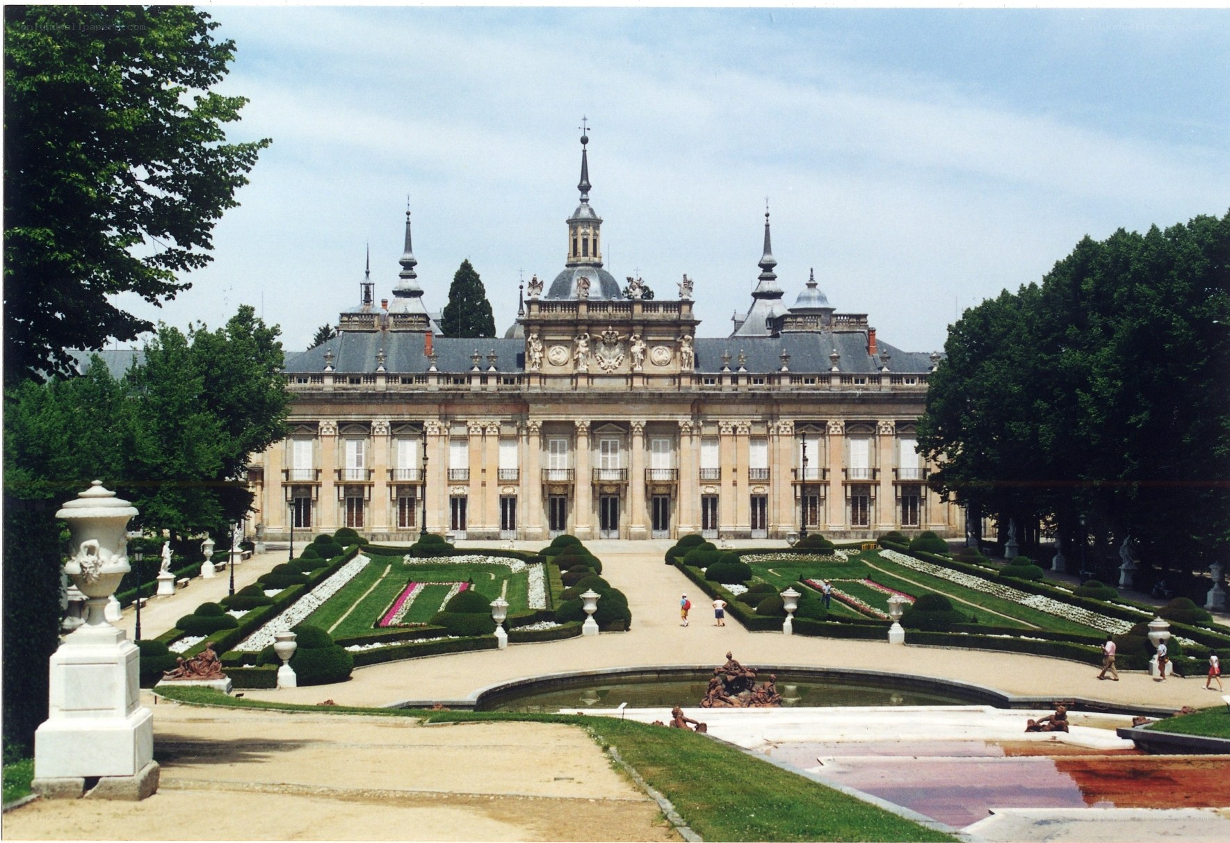 Palace with formal gardens