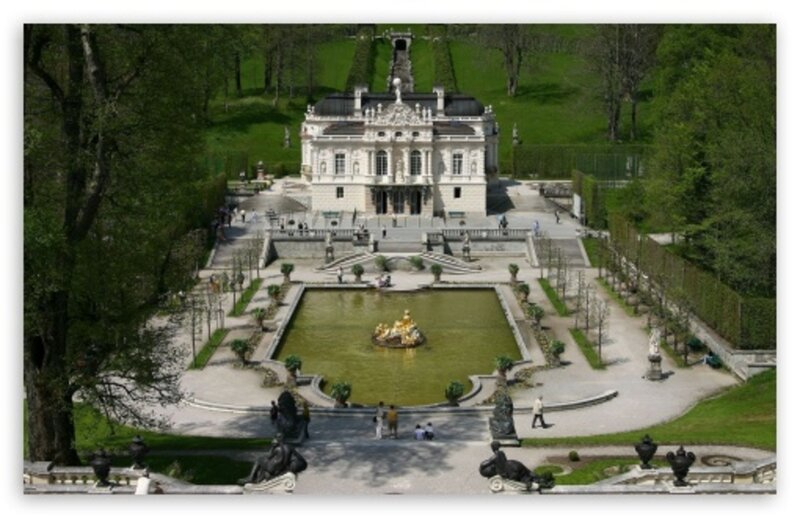 Palace with Formal Gardens — Green