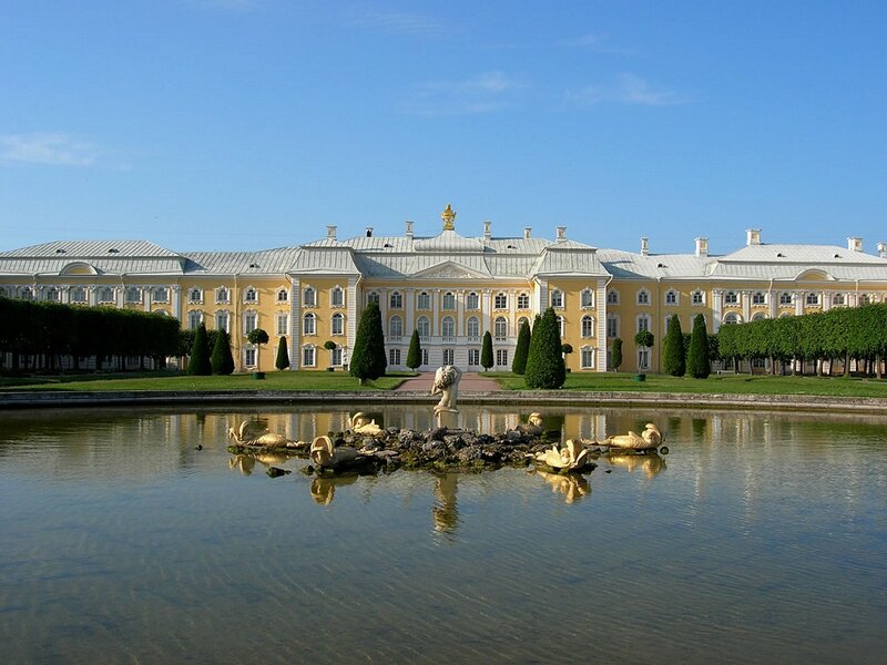 Palace with Fountain — Blue