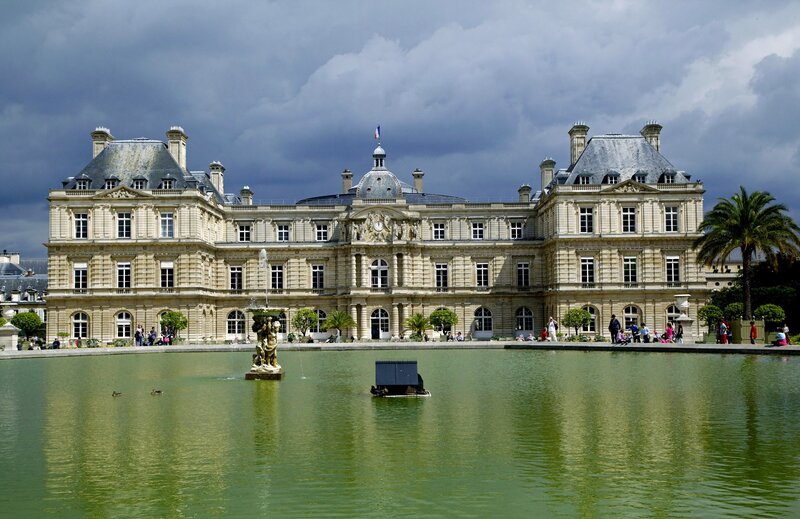 Palace with fountain in Paris