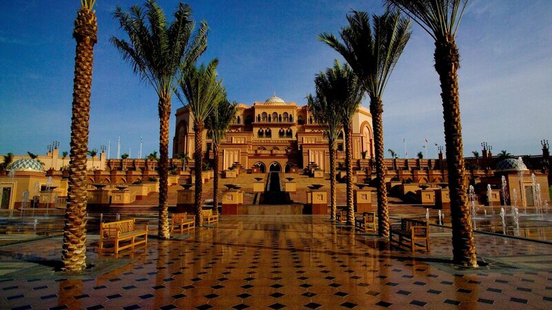 Palace with Palm Trees