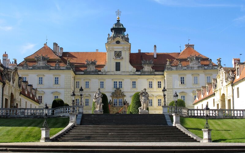 Palace with Stone Statues
