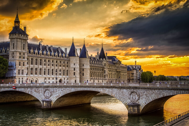 Palais De Justice at Sunset
